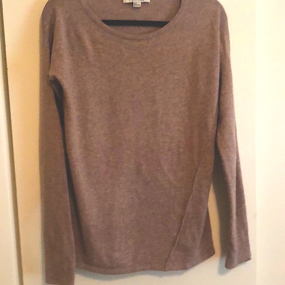 Brown Scoop Neck Sweater